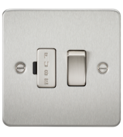 Knightsbridge Flat Plate 13A Switched Fused Spur Unit (Brushed Chrome)